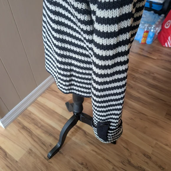 Talbots Navy and Cream Striped Cardigan - Picture 3 of 4